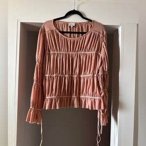 Kinly pink ruched blouse